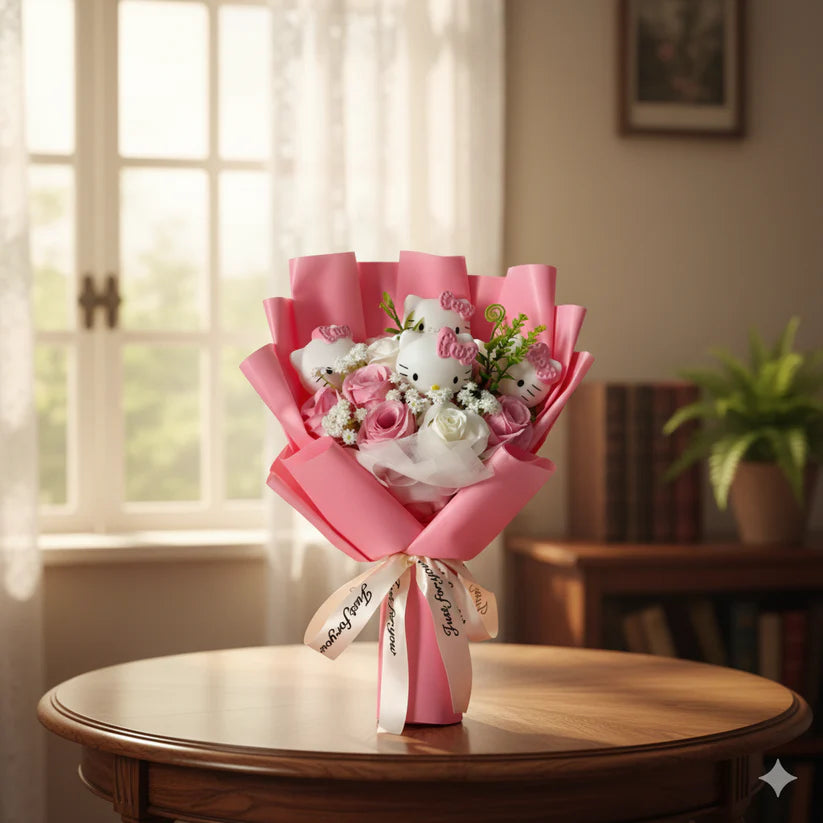 Bukiet Kwiatów - Hello Kitty